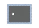 Geberit CleanFloor30 Duschfläche 551004DM1 bodeneben, mit Dichtvlies, 80 x 100 cm, graphit / matt