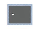 Geberit CleanFloor30 Duschfläche 551013DM1 bodeneben, mit Dichtvlies, 90 x 110 cm, graphit / matt