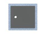 Geberit CleanFloor30 Duschfläche 551012DM1 bodeneben, mit Dichtvlies, 90 x 100 cm, graphit / matt