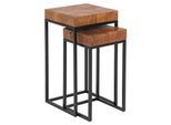 Satztisch " WL5.660" , 2 - er Set , aus Sheesham