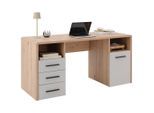 Möbelix , Kaschmir, Eiche Artisan , Holzwerkstoff , 3 Schublade(n) Schubladen , 150x75.5x60 cm , Regal , Büromöbel, Schreibtische, Schreibtische