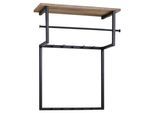 Wandgarderobe Wohnling ca.60x76x26cm Schwarz,Echtholz