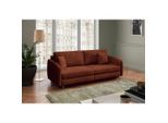 Livetastic , Rostfarben , Textil , Füllung: Polyurethan (Pur), Silikon,Polyurethan (Pur), Silikon , 230x100x103 cm , Made in EU , Wohnzimmer, Sofas & Couches, Schlafsofas, Schlafsofas