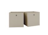 Faltbox VCM "2er Set Faltbox Klappbox Aufbewahrungsbox Boxas", weiß (weiß, natur), B:27cm T:27cm, Aufbewahrungsboxen
