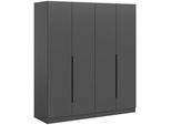 Drehtürenschrank KOPENHAGEN ca.160x181x52cm Anthrazit