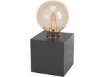 EGLO Tischleuchte "PRESTWICK 2", schwarz (anthrazit), H: 9,5cm, 1 Stk., Leuchten, Nachttischlampe, Deko, wohnlich, Schalter am Kabel, 9,5x9,5x9,5 cm, Tischleuchte