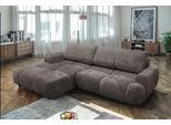 Ecksofa EXXPO - SOFA FASHION, taupe, B:280cm H:87cm T:187cm, Sofas, Ecksofa, inkl. Bettfunktion und Bettkasten,toller Sitzkomfort, Steppung im Sitz