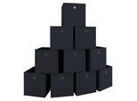 Faltbox VCM "10er Set Faltbox Klappbox Aufbewahrungsbox Boxas", schwarz, B:27cm T:27cm, Aufbewahrungsboxen