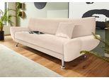 3-Sitzer HOME AFFAIRE "Saltare elegant & komfortabel, toller Designfuß, bequem, Breite 205cm", beige (creme), B:205cm H:78cm T:82cm, Kunstleder SOFTLUX;Luxus-Microfaser ALCAZAR (100% Polyester);Feinstruktur (100% Polyester), Sofas