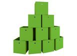 Faltbox VCM "10er Set Faltbox Klappbox Aufbewahrungsbox Boxas", grün, B:27cm T:27cm, Aufbewahrungsboxen