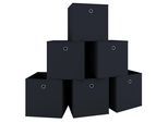 Faltbox VCM "6er Set Faltbox Klappbox Aufbewahrungsbox Boxas", schwarz, B:27cm T:27cm, Aufbewahrungsboxen