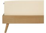 Spannbettlaken SCHIESSER "Elli", beige (creme), B:150cm L:200cm, Jersey-Elasthan, Obermaterial: 97% Baumwolle, 3% Elasthan, Bettlaken, Spannbettlaken, für hohe Matratzen und Boxspringbetten, MADE IN GREEN by OEKO-TEX