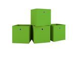 Faltbox VCM "4er Set Faltbox Klappbox Aufbewahrungsbox Boxas", grün, B:27cm T:27cm, Aufbewahrungsboxen