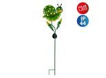 LED Solarleuchte NÄVE "Snaily", grün, B:3,5cm H:90cm L:24cm, Leuchten, Erdspieß Figur Schnecke, grün, H: 90cm, warmweiß, 6-8h Leuchtdauer