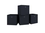 Faltbox VCM "4er Set Faltbox Klappbox Aufbewahrungsbox Boxas", schwarz, B:27cm T:27cm, Aufbewahrungsboxen