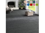 Teppichboden OTTO HOME "Zephyra, Schlinge, Gesamthöhe 8 mm, Made in Netherlands", grau (anthrazit), B:400cm L:725cm, Kunstfaser, Teppiche, Uni Farben, Breite 400 cm, strapazierfähig, Wohnzimmer, Schlafzimmer