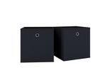 Faltbox VCM "2er Set Faltbox Klappbox Aufbewahrungsbox Boxas", schwarz, B:27cm T:27cm, Aufbewahrungsboxen