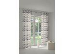 Vorhang WIRTH "Berlare" Gr. 4, braun, B:132cm H:245cm, Jacquard, Baumwolle, Polyester, Gardinen