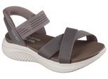 Sandale SKECHERS "ULTRA FLEX 3.0-NEVER BETTER", Damen, Gr. 40, grau (taupe), Textil, Schuhe Sandale, Freizeitschuh, Sandale mit Slip-In Funktion, Topseller