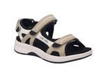Sandale JOSEF SEIBEL "Estelle 02, beige-multi", Damen, Gr. 38, beige (beige, multi), Obermaterial: 100% Rindsleder Leather cow., Schuhe Sandale