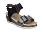 Sandale JOSEF SEIBEL "Quinn 02, basalt-kombi", Damen, Gr. 41, grau (basalt, kombi), Obermaterial: 100% Rindsleder Leather cow., Schuhe Sandale