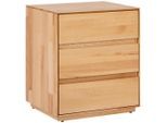 Mid.you Nachttisch , Kernbuche , Holz , Kernbuche,Kernbuche , massiv,massiv , 3 Schublade(n) Schubladen , 50x60x40 cm , Schlafzimmer, Nachttische