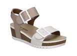 Sandale JOSEF SEIBEL "Quinn 02, offwhite-kombi", Damen, Gr. 38, weiß (sanftes weiß, kombi), Obermaterial: 100% Rindsleder Leather cow., Schuhe Sandale