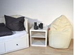 Sitzsack KINZLER "Manchester", beige (natur), B:95cm H:125cm, Polyester, Sitzsäcke, Sitzsack, Uni Farben, Cord, mit Tasche & Tragegriff, Wohnzimmer & Kinderzimmer