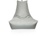 Sitzsack KINZLER "Lounge", silber (silberfarben), B:100cm H:80cm, Polyester, Sitzsäcke, Sitzsack, Loungesessel, Uni Farben, mit Rückenlehne, Outdoor geeignet