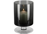 Tischvase FINK "VIANA", grau, H:23cm Ø:15cm, Glas, Vasen, Tischvase, aus Glas, auch als Windlicht verwendbar