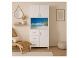 HTI-Living Schrank mit bedruckter Rückwand Palmen