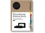 Kissenbezug SCHLAFGUT "Pure flexibler Kissenbezug für Nackenstützkissen", schwarz (off, schwarz), B:40cm L:140cm, Bio-Baumwolle, Obermaterial: 95% Baumwolle, 5% Elasthan, Kissenbezüge, Kissenbezug, Bio-Baumwolle mit Elasthan, mit Gummizug, bügelfrei