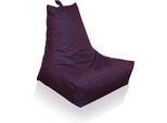 Sitzsack KINZLER "Lounge", lila (brombeer), B:100cm H:80cm, Polyester, Sitzsäcke, Sitzsack, Loungesessel, Uni Farben, mit Rückenlehne, Outdoor geeignet