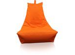 Sitzsack KINZLER "Lounge", orange, B:100cm H:80cm, Polyester, Sitzsäcke, Sitzsack, Loungesessel, Uni Farben, mit Rückenlehne, Outdoor geeignet