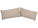 Kissenbezüge OTTO HOME "Luisa", beige (mocca), B:40cm L:80cm, Renforcé, Obermaterial: 100% Baumwolle, Kissenbezüge, Kissenbezüge, aus 100% Baumwolle, mit Reißverschluss, atmungsaktiv, uni