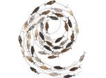 Wanddekoobjekt CASABLANCA BY GILDE "Wandrelief Fischstrudel", gold (anthrazitfarben, goldfarben, silberfarben), B:60cm H:71cm T:5cm Ø:0cm, Metall, Wanddekoobjekte, Wanddekoobjekt