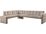 Essbank EXXPO - SOFA FASHION "Barista, bequem und elegant, hohe Bodenfreiheit", beige, B:265cm H:83cm T:199cm, Sitzbänke, Essbank, Eckbank Barista bequem und elegant, hochwertige Detailverarbeitung