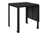 Ambia Garden Gartentisch , Dunkelgrau , Metall, Kunststoff , quadratisch , eckig , 123x70x75 cm , ausziehbar, wetterbeständig , Gartenmöbel, Gartentische, Gartentische ausziehbar