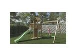 Spielturm FUNGOO "Boomer3", braun (grün), Spieltürme, KinderB:431cm H:270cm T:302cm, Holz, Metall, Polyethylen, mit Schaukel & Rutsche, B:431cm H:270cm T:302cm