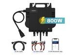 GROWATT Mikro-Wechselrichter 800 W NEO-800M-X für Balkonkraftwerk, IP67 wetterfest, Plug&Play Installation, 2 MPPT, WIFI Bluetooth, inkl.5m Anschlusskabel und 4x1m Solarkabel