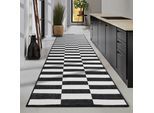 Sisalteppich HANSE HOME "Viela Outdoor Wendeteppich, auch als Läufer erhältlich", schwarz-weiß (schwarz, weiß), B:80cm H:5mm L:200cm, Polypropylen, Teppiche, Sisalteppich, schwarz weiß, Flachgewebe, Balkon, Wohnzimmer, In-Outdoor, wasserfest