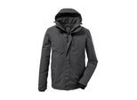 Outdoorjacke KILLTEC "KOW 161 MN JCKT", Herren, Gr. XL, stahlgrau, Obermaterial: 100% Polyester.Futter: 100% Polyester.Füllung: 100% Polyester, Jacken Outdoorjacke, Wasser- und winddichte Funktionsjacke mit abnehmbarer Kapuze