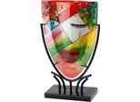 Tischvase GILDE "Gesichtsvase oval Dreaming", mehrfarbig, B:22cm H:34,5cm T:9,5cm, Glas, Vasen