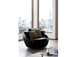 Drehsessel TRENDMANUFAKTUR "Maui, inklusive 2 Rückenkissen und 1 Zierkissen, moderne Optik", schwarz (jet schwarz), B:130cm H:80cm T:112cm, 100% Polyester, Sessel, Drehsessel, Sessel mit Drehfunktion, frei im Raum Stellbar, XXL Sessel