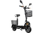 E-Mofaroller ROLEKTRO "E-Joy 20, Schwarz, 36V-12AH Blei-Gel Akku, 500 Watt", schwarz, Elektromotorroller, 20 km/h, bis zu 30 km Reichweite, B:65cm L:120cm, Topseller