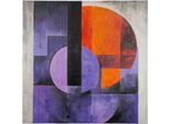 Metallbild GILDE "Bild quadratisch Clune", bunt (farbe bild(er): lila), B:100cm H:100cm T:3,5cm, Poly-Leinwand, Bilder