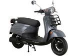 Motorroller ALPHA MOTORS "Adria", grau (mattgrau, schwarz), Motorroller, ohne Topcase, 45 km/h, mit Lenkerschloss, B:67cm H:108cm L:175cm