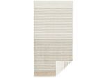 Duschtuch EGERIA "Maris", beige (sand), B:70cm L:140cm, Walkfrottee, Obermaterial: 100% Baumwolle, Handtücher, Double Face mit Streifen, reine Baumwolle