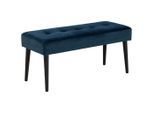 Livetastic , Schwarz, Dunkelblau , Metall, Textil , 95x45x38 cm , Stoffauswahl , Esszimmer, Bänke, Polsterbänke