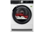 AEG Wärmepumpentrockner "TR9XW80890", Energieeffizienz: A, weiß, B:59,6cm H:85cm T:63,6cm, Trockner, Dreifach A-Klasse: leise, effizient & trocken ohne Raumfeuchtigkeit, Wärmepumpentrockner